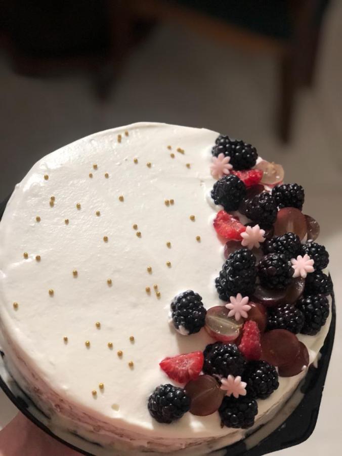 Pastel de frutos rojos 